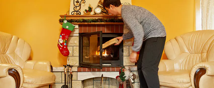 Rusted Metal Fireplace Restoration in Oakdale, California